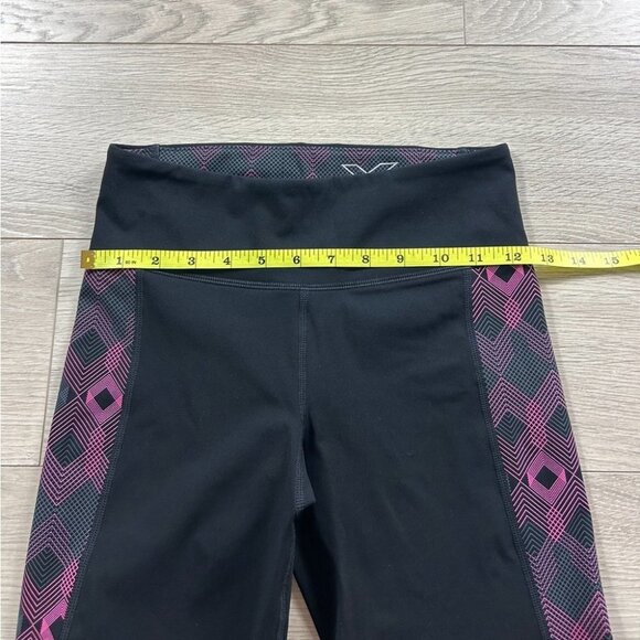 2XU Black Compression Legging Tights Pink Side Print - Picture 8 of 10